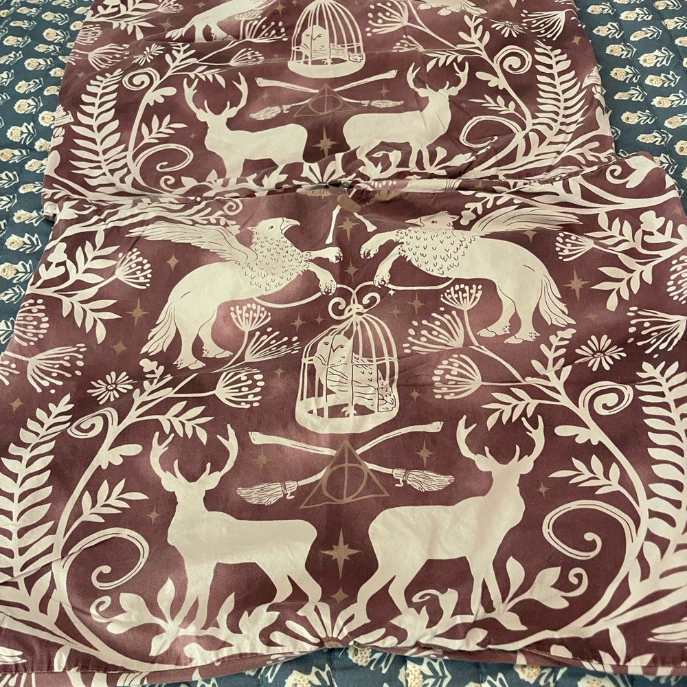 Two Pottery Barn Teen Regular Shams. From Harry Potter Collection.